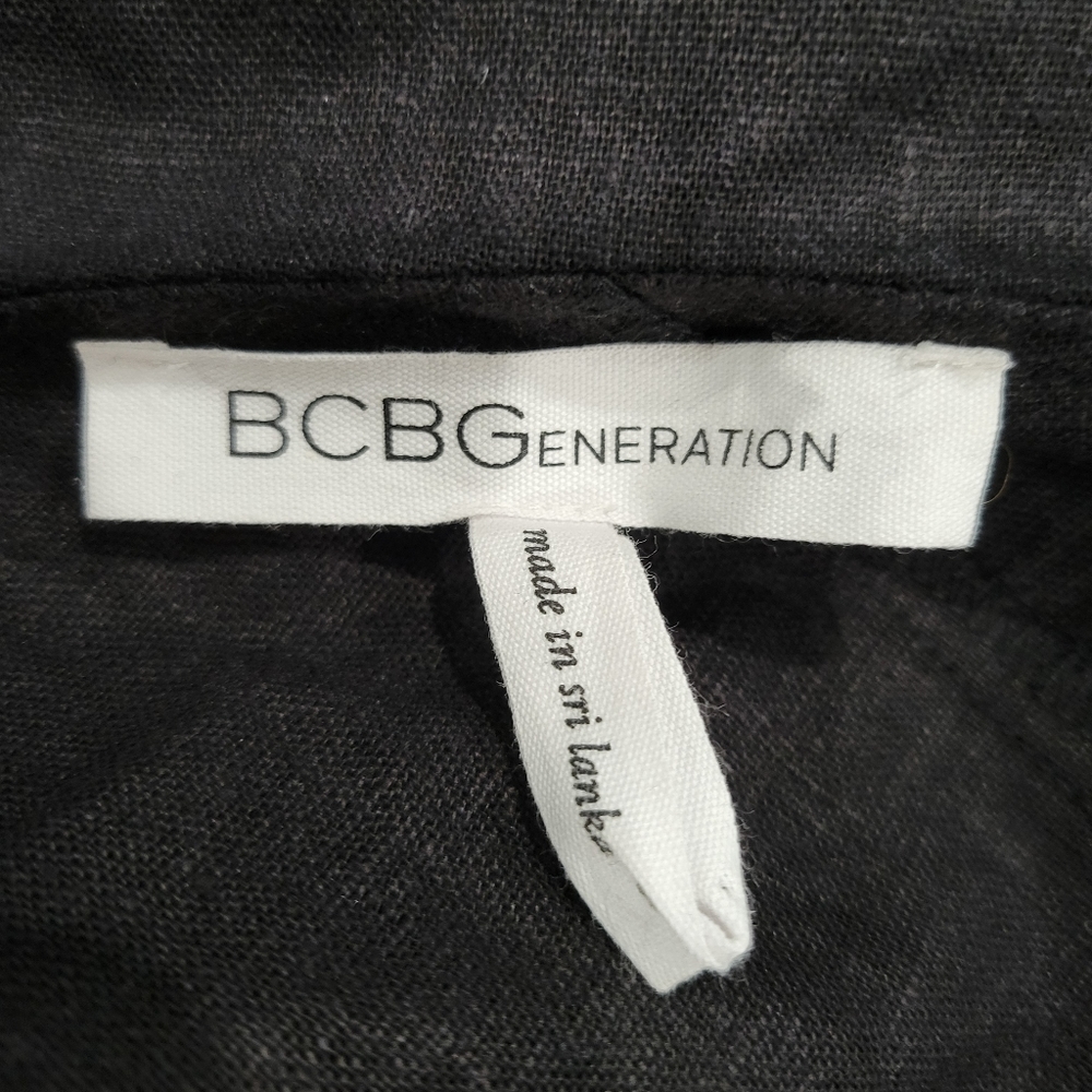 Bcbgeneration Black Crop One Shoulder Pompom Edge… - image 5